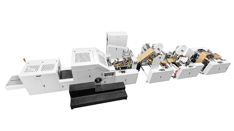 ماكينة تصنيع أكياس ورقية ذات قاعدة مربعة (أكياس SOS ذات مقابض مخرومة)